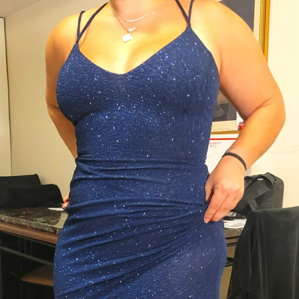 Windsor Formal coctail/wedding guest dress Sparkly Royal Blue - Picture 2 of 5